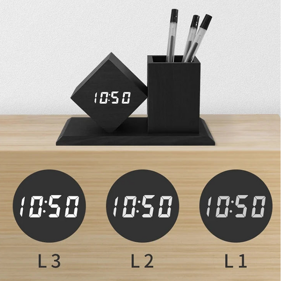 ChronoCube™ - Wood Digital Clock