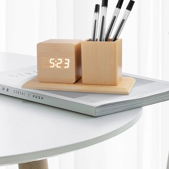 ChronoCube™ - Wood Digital Clock