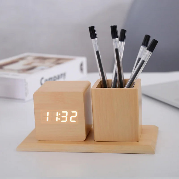 ChronoCube™ - Wood Digital Clock