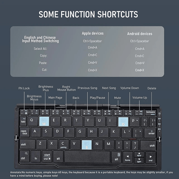 FoldKey™ - Foldable Keyboard with Stand